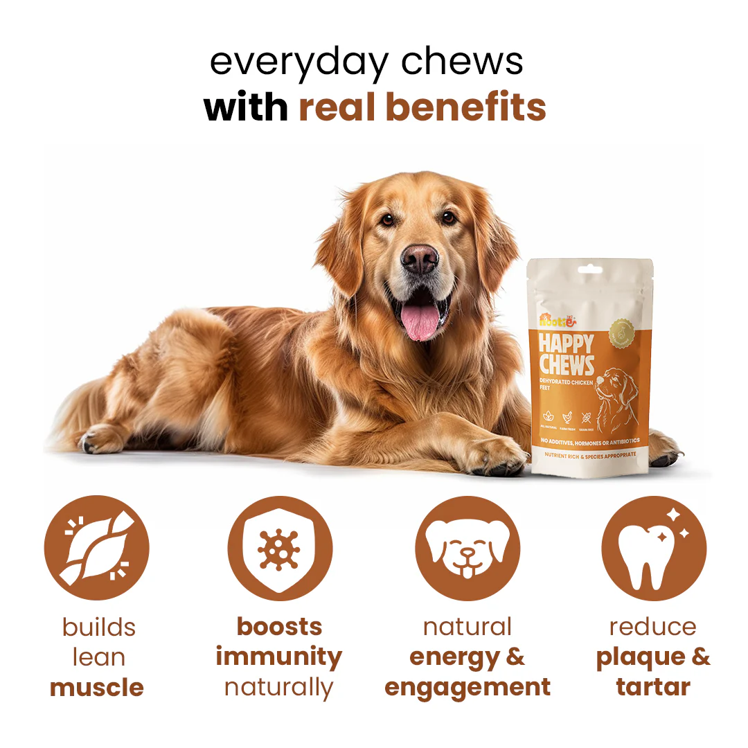 Nootie Happy Chews – Dehydrated Chicken Feet Dog Treats (80g) | Natural, Protein-Rich Chew for Joint & Dental Health - Image 5