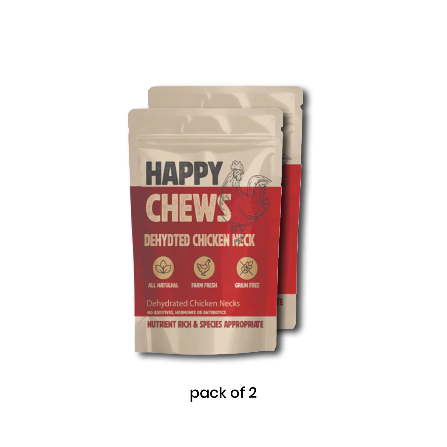 Nootie Happy Chews – Dehydrated Chicken Neck Dog Treats (80g) | All-Natural, High-Protein, Crunchy Snack - Image 13