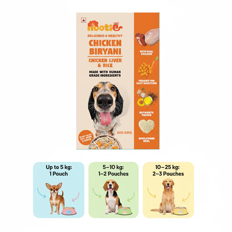 Nootie Chicken & Liver Dog Meal (300g) – Human-Grade, Balanced Wet Food for Puppies & Adults - Image 9