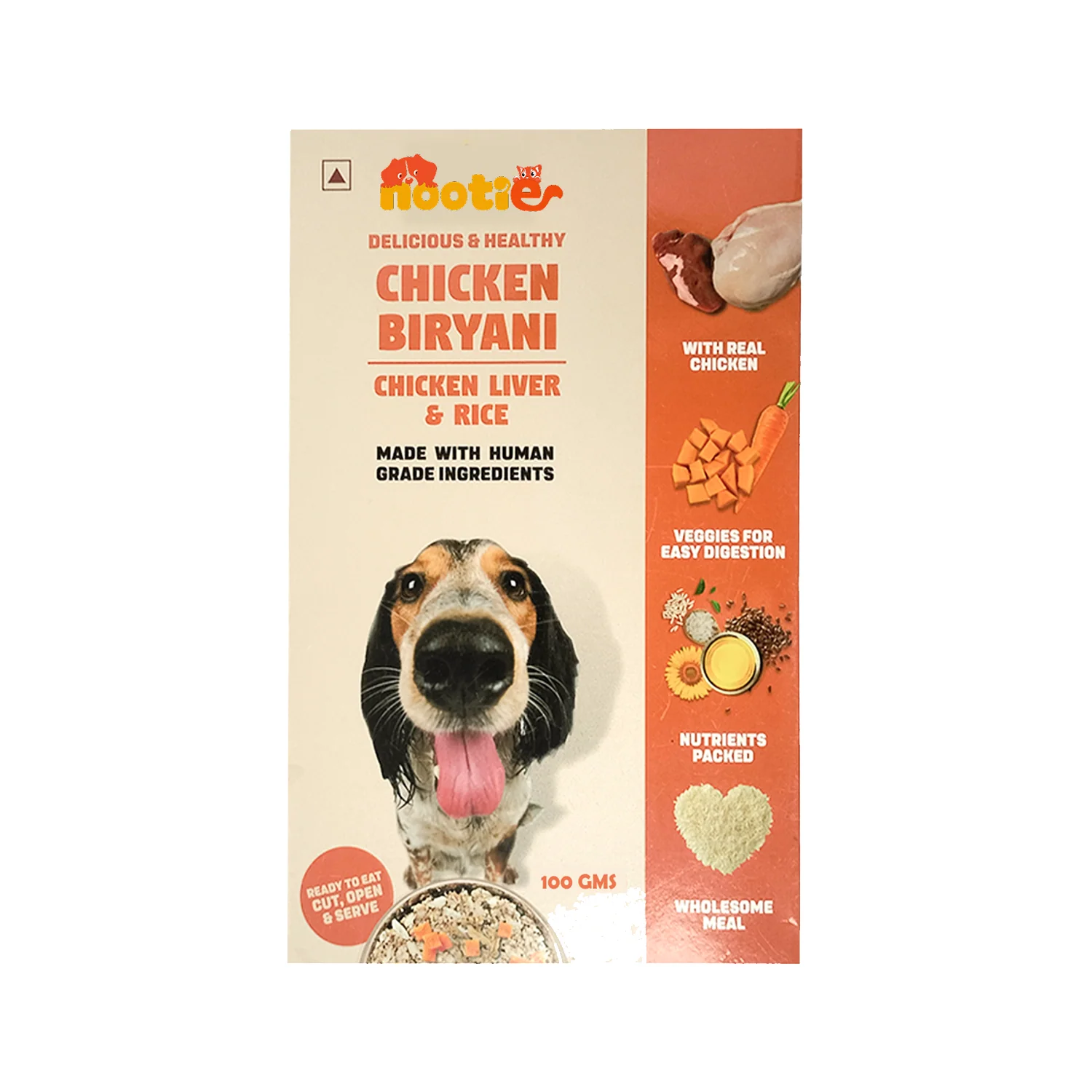 Nootie Chicken Biryani for Dogs - 100g – Human-Grade, Balanced Meal with Real Chicken & Liver (Pack of 3) - Image 5