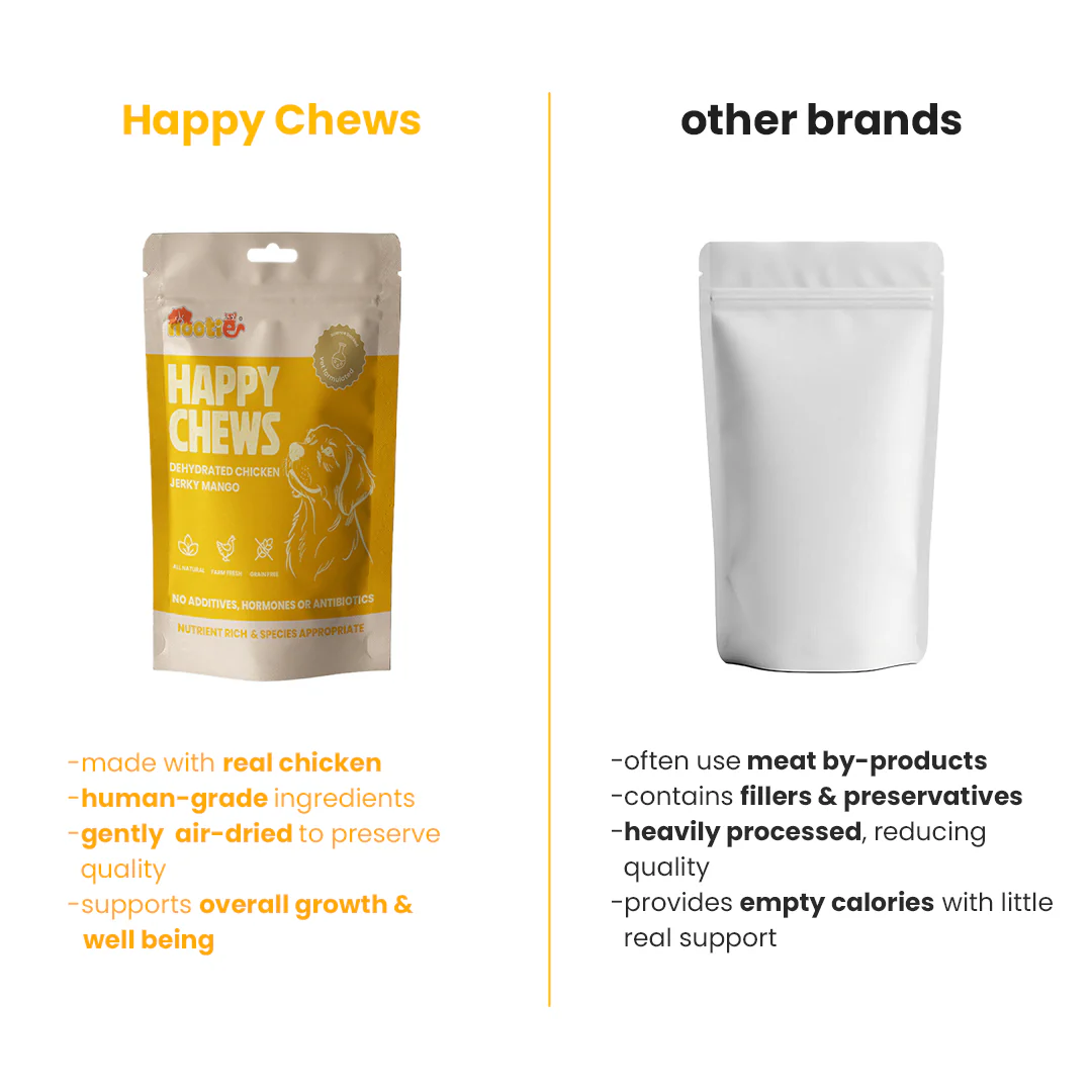 Nootie Happy Chews – Dehydrated Chicken Jerky Mango Dog Treats – 80g – All-Natural, Farm Fresh and Grain Free, Protein-Rich Snack for Dogs - Image 6