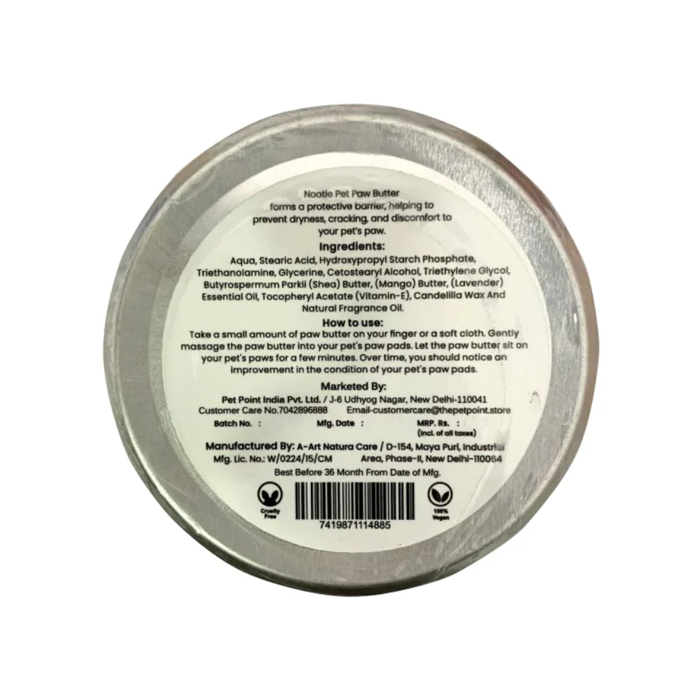 Nootie Pet Paw Butter with Shea Butter, Mango Butter & Lavender Essential Oil for Dogs & Cats (100g) | Moisturises, Heals & Protects Dry Paws - Image 7