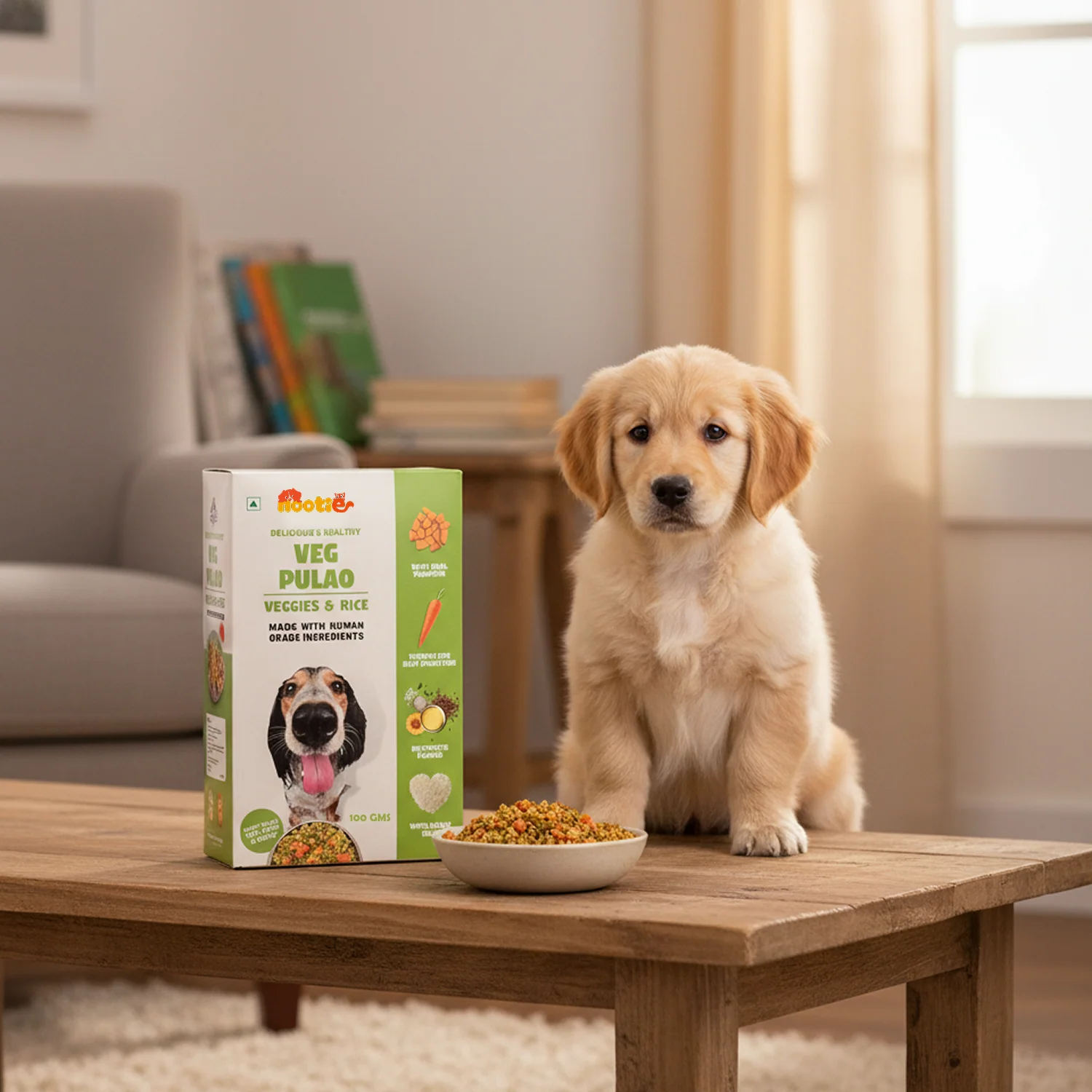 Nootie Veg Pulao Dog Food - 100g - 100% Veg, Human-Grade & Gluten-Free (Pack of 3) - Image 5