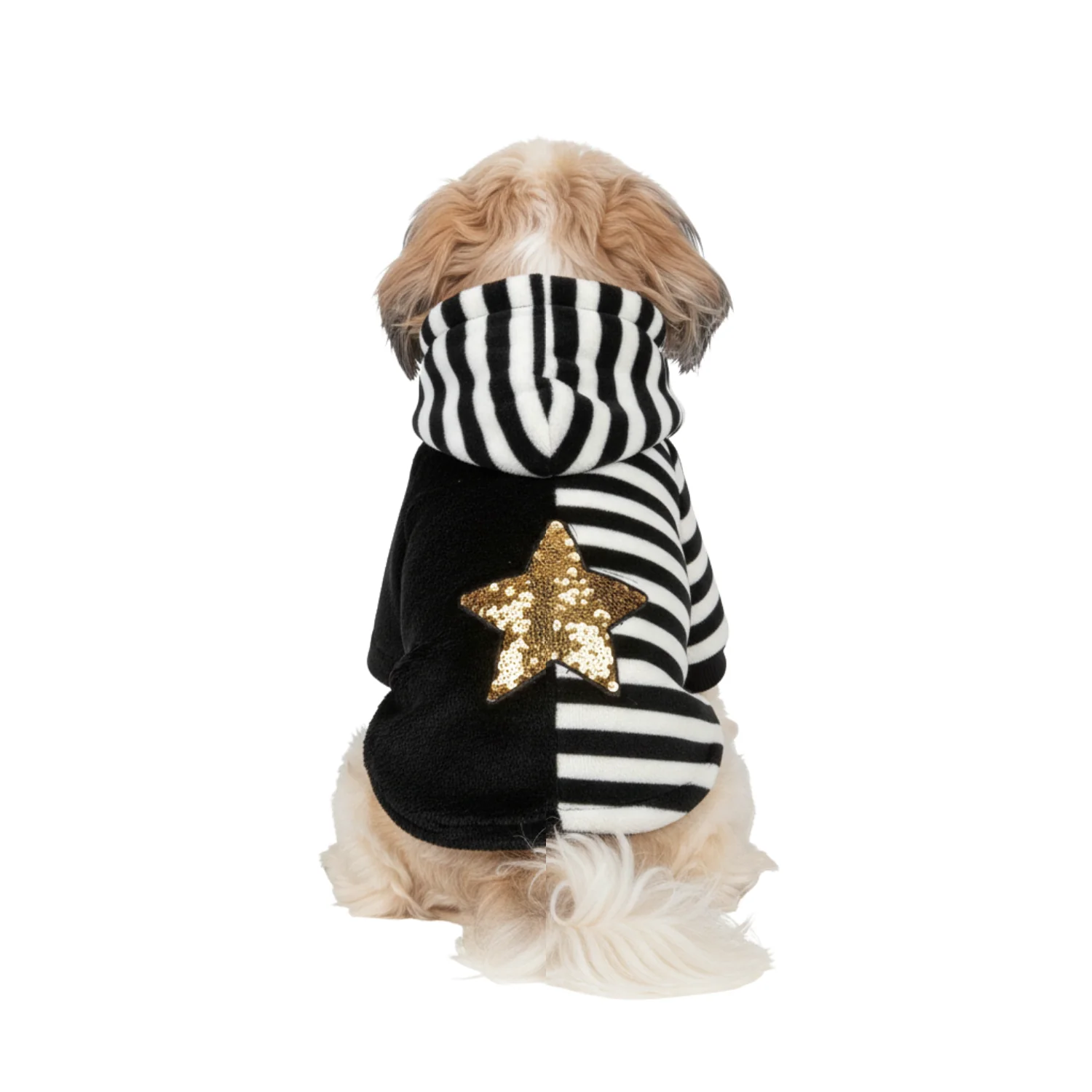 Nootie Winter Double Layer Jumpsuit with Hoodie for Dogs | Black-White | Warm, Soft & Lightweight - Image 6