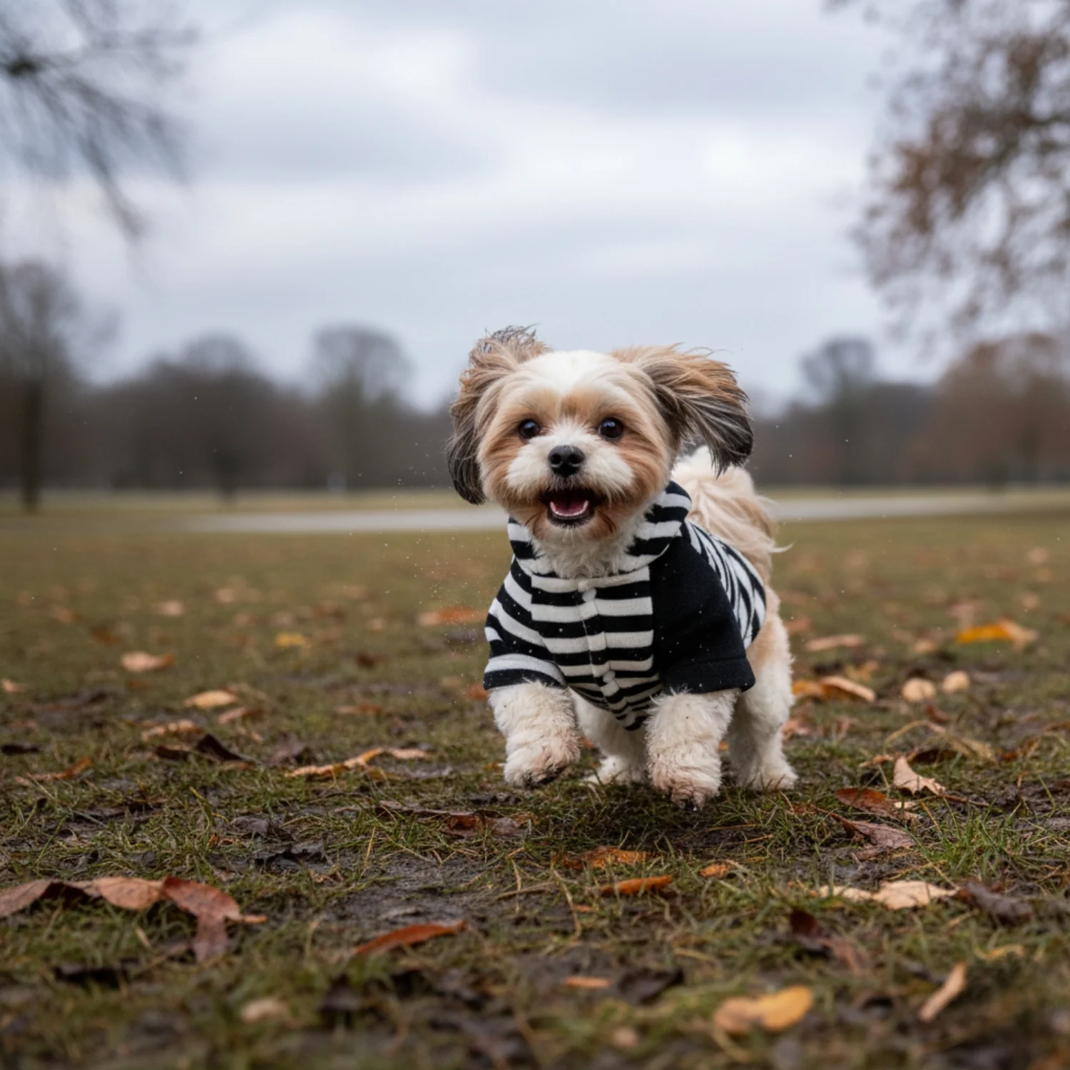 Nootie Winter Double Layer Jumpsuit with Hoodie for Dogs | Black-White | Warm, Soft & Lightweight - Image 7